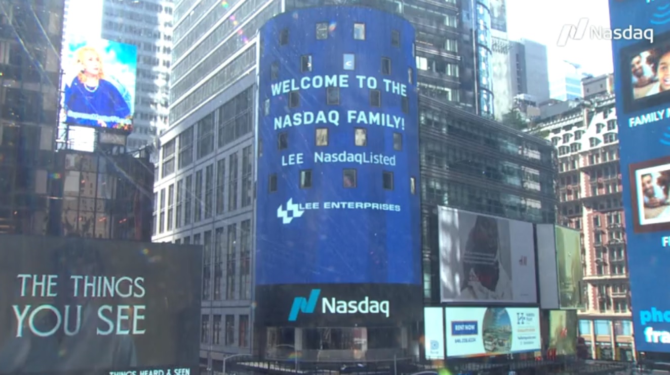 Lee Enterprises on the NASDAQ