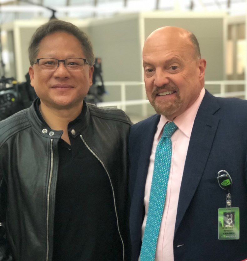 Jim Cramer and Nvidia CEO Jensen Huang